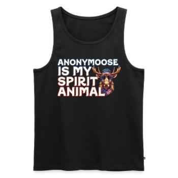 Anonymoose Ist Mein Spirit Animal Cooler Elch - Männer Premium Bio Tank Top - Schwarz - Vorne - Michal (187cm)