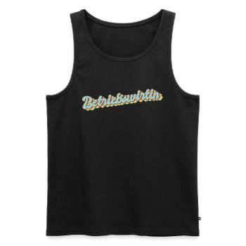 BWL Abschluss-Geschenk Betriebswirtin - Männer Premium Bio Tank Top - Schwarz - Vorne - Michal (187cm)