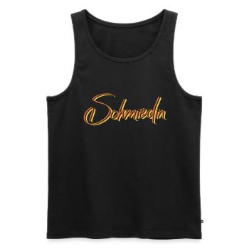 Schmied Abschluss-Geschenk Handwerker Schmiedin - Männer Premium Bio Tank Top - Schwarz - Vorne - Michal (187cm)