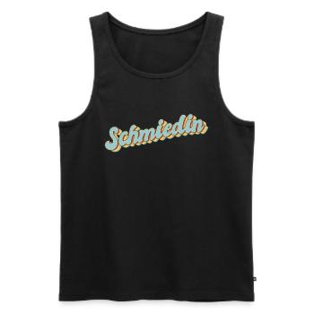 Schmied Abschluss-Geschenk Handwerker Schmiedin - Männer Premium Bio Tank Top - Schwarz - Vorne - Michal (187cm)