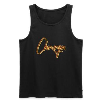 Krankenhaus Arzt Abschluss-Geschenk Chirurgin - Männer Premium Bio Tank Top - Schwarz - Vorne - Michal (187cm)