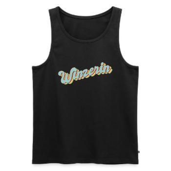 Weinbauer Abschluss-Geschenk Winzerin - Männer Premium Bio Tank Top - Schwarz - Vorne - AI Model Male 178 light (178cm)