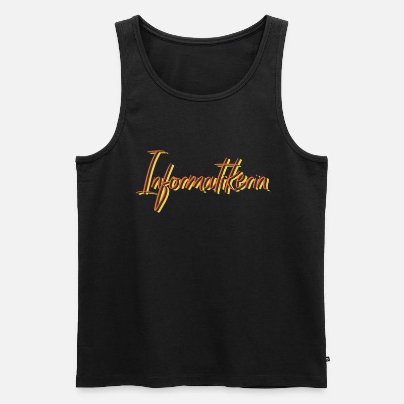 Programmierer Abschluss-Geschenk Informatikerin - Männer Premium Bio Tank Top - Schwarz