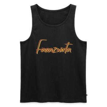 Finanzamt Abschluss-Geschenk Finanzwirtin - Männer Premium Bio Tank Top - Schwarz - Vorne - Michal (187cm)