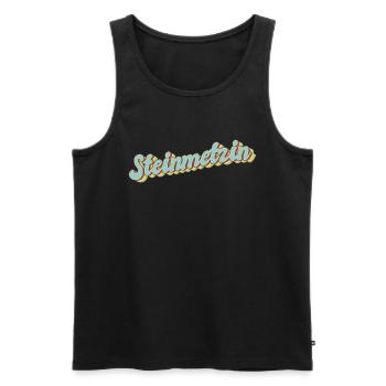 Handwerker Abschluss-Geschenk Steinmetzin - Männer Premium Bio Tank Top - Schwarz - Vorne - Michal (187cm)