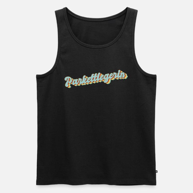 Bodenleger Abschluss-Geschenk Parkettlegerin - Männer Premium Bio Tank Top - Schwarz