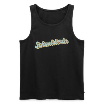 Schneidern Abschluss-Geschenk Textil-Schneiderin - Männer Premium Bio Tank Top - Schwarz - Vorne - Michal (187cm)