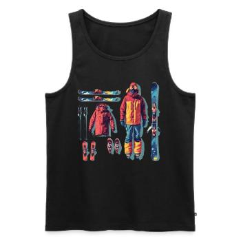Sports d’hiver Montagne Ski de neige Skis - Débardeur bio Premium Homme - noir - Devant - Michal (187cm)