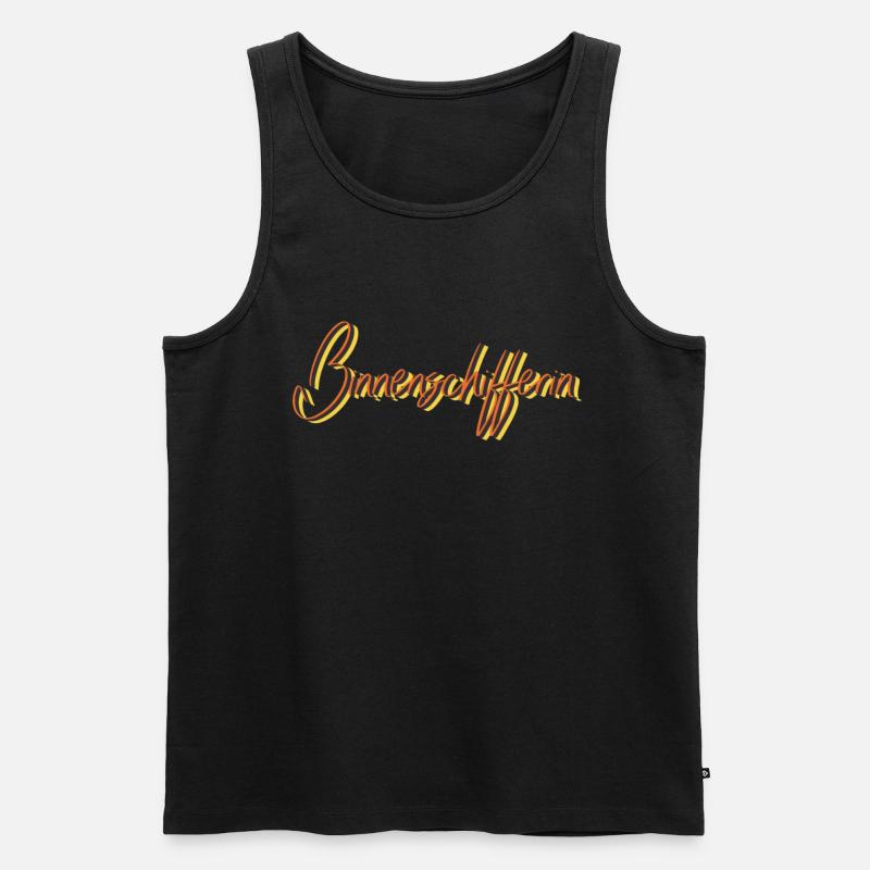 Schiffe Abschluss-Geschenk Binnenschifferin - Männer Premium Bio Tank Top - Schwarz