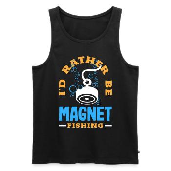 Magnetfischen Detektion Schatzsuche - Männer Premium Bio Tank Top - Schwarz - Vorne - Michal (187cm)