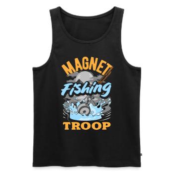Magnetfischen Detektion Schatzsuche - Männer Premium Bio Tank Top - Schwarz - Vorne - Michal (187cm)