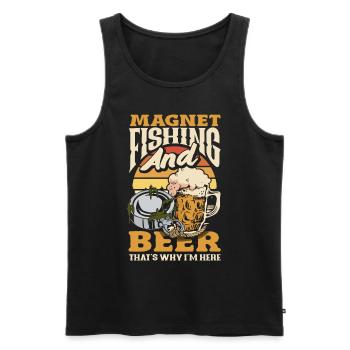 Magnetfischen Detektion Schatzsuche - Männer Premium Bio Tank Top - Schwarz - Vorne - Michal (187cm)