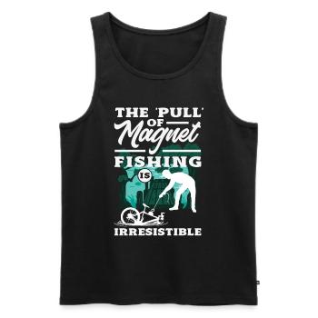 Magnetfischen Detektion Schatzsuche - Männer Premium Bio Tank Top - Schwarz - Vorne - Michal (187cm)