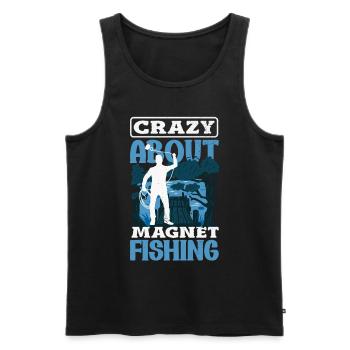Magnetfischen Detektion Schatzsuche - Männer Premium Bio Tank Top - Schwarz - Vorne - Michal (187cm)