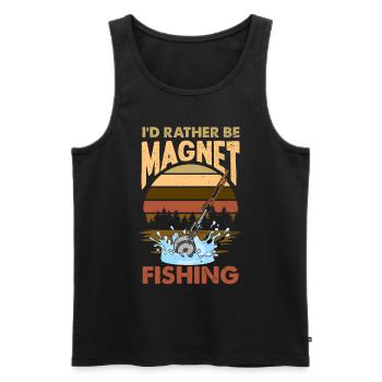 Magnetfischen Detektion Schatzsuche - Männer Premium Bio Tank Top - Schwarz - Vorne - Michal (187cm)