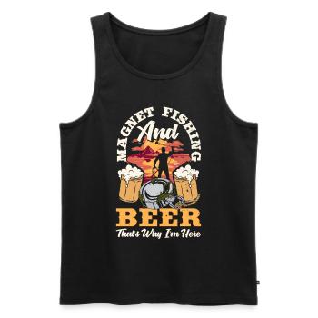 Magnetfischen Detektion Schatzsuche - Männer Premium Bio Tank Top - Schwarz - Vorne - Michal (187cm)