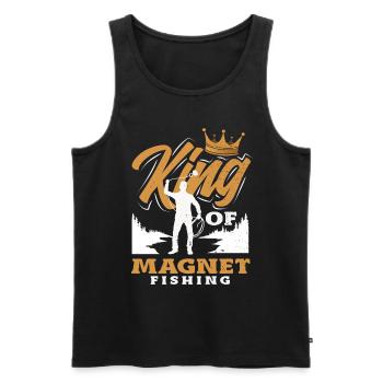 Magnetfischen Detektion Schatzsuche - Männer Premium Bio Tank Top - Schwarz - Vorne - Michal (187cm)
