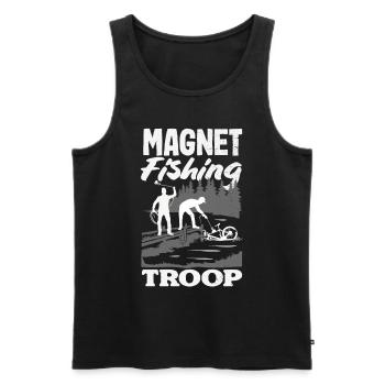 Magnetfischen Detektion Schatzsuche - Männer Premium Bio Tank Top - Schwarz - Vorne - Michal (187cm)