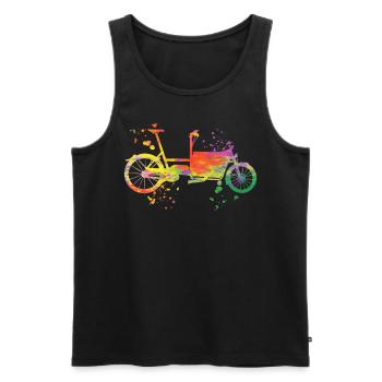Heavy Duty Bike Cargo Bike Cargo Bike Cargo Bike - Men's Premium Organic Tank Top - black - Front - Michal (187cm)