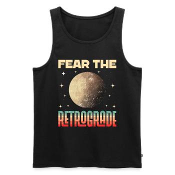 Rückläufige Planeten Merkur Rückläufig - Männer Premium Bio Tank Top - Schwarz - Vorne - AI Model Male 178 light (178cm)