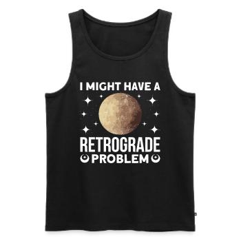 Retrograde planets Mercury retrograde - Men's Premium Organic Tank Top - black - Front - AI Model Male 178 light (178cm)