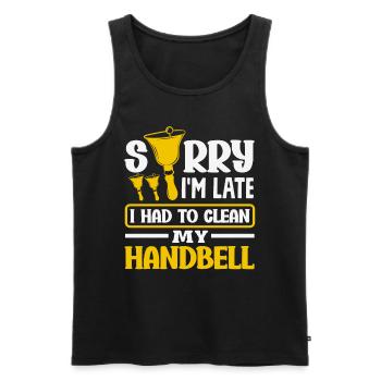 Choral Musical Instrument Hand Bell - Men's Premium Organic Tank Top - black - Front - Michal (187cm)