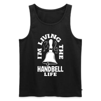 Choral Musical Instrument Hand Bell - Men's Premium Organic Tank Top - black - Front - Michal (187cm)