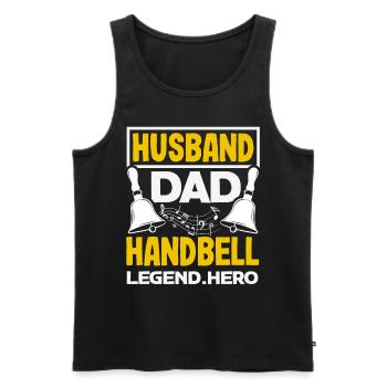Choral Musical Instrument Hand Bell - Men's Premium Organic Tank Top - black - Front - Michal (187cm)