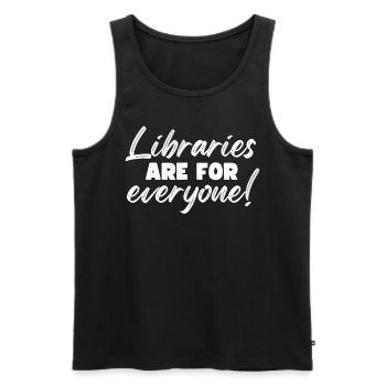 Les bibliothèques s’adressent à tous les amoureux des livres - Débardeur bio Premium Homme - noir - Devant - Michal (187cm)