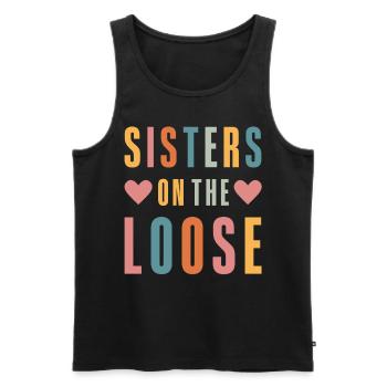 Sisters On The Loose Girls Reunion Trip - Men's Premium Organic Tank Top - black - Front - AI Model Male 178 light (178cm)