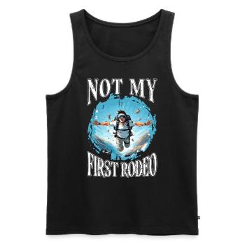 SKYDIVER Fallschirmspringen SKYDIVING - Men's Premium Organic Tank Top - black - Front - Michal (187cm)
