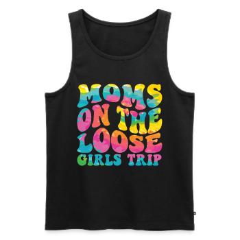 Moms On The Loose Girls Trip - Männer Premium Bio Tank Top - Schwarz - Vorne - Michal (187cm)