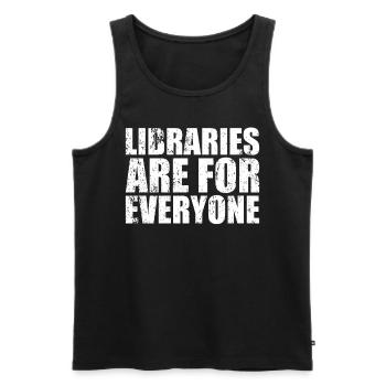 Les bibliothèques s’adressent à tous les amoureux des livres - Débardeur bio Premium Homme - noir - Devant - Michal (187cm)