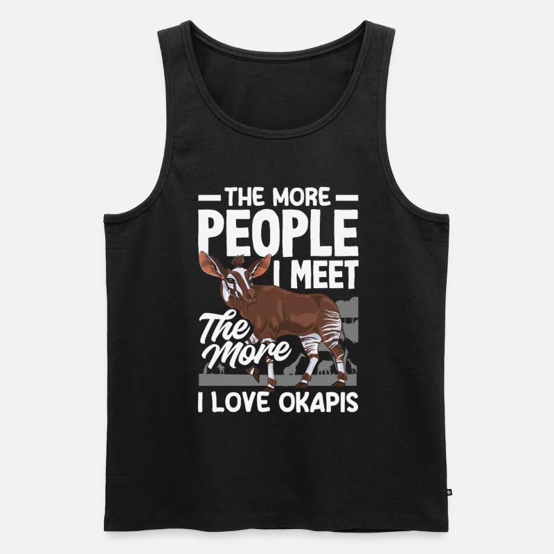 Funny zookeeper okapi lover - Men's Premium Organic Tank Top - black