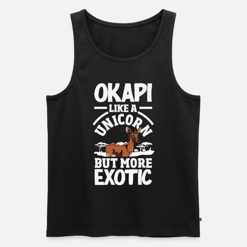 Funny zookeeper okapi lover - Men's Premium Organic Tank Top - black