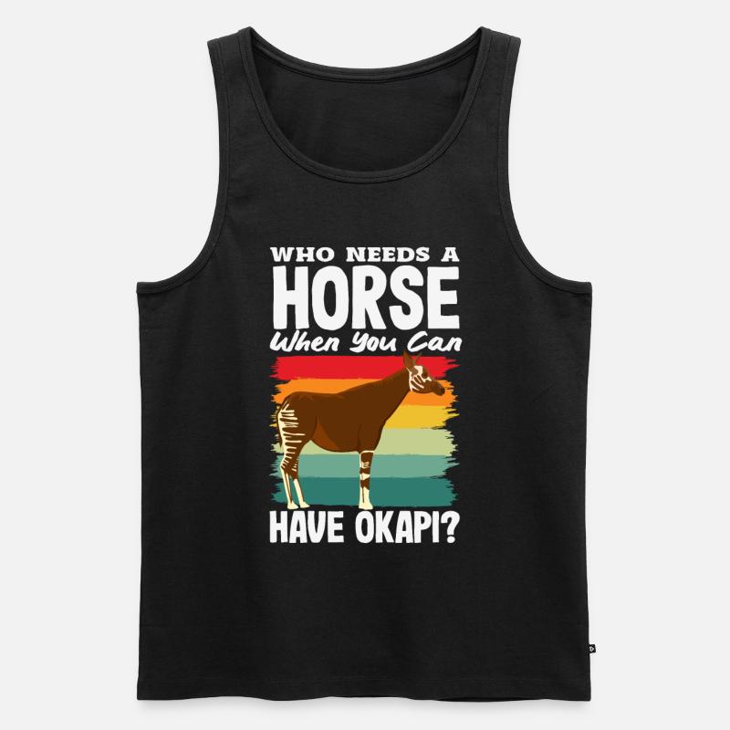 Funny zookeeper okapi lover - Men's Premium Organic Tank Top - black