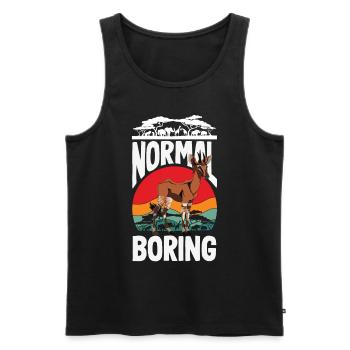 Funny zookeeper okapi lover - Men's Premium Organic Tank Top - black - Front - AI Model Male 178 light (178cm)