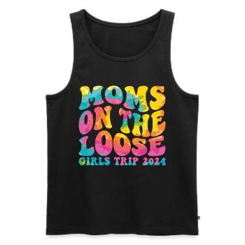 Moms On The Loose Girls Trip - Männer Premium Bio Tank Top - Schwarz - Vorne - Michal (187cm)
