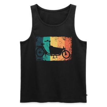Lastenfahrrad Lastenrad Vélo Cargo Cargobike - Débardeur bio Premium Homme - noir - Devant - Michal (187cm)