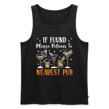 Crawled Pub Crawl Alcohol Drinking - Männer Premium Bio Tank Top - Schwarz - Vorne - Michal (187cm)