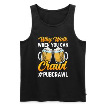 Crawled Pub Crawl Alcohol Drinking - Männer Premium Bio Tank Top - Schwarz - Vorne - Michal (187cm)