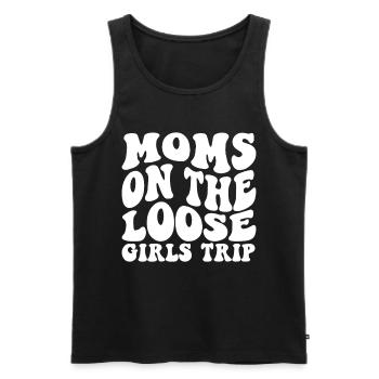 Moms On The Loose Girls Trip - Männer Premium Bio Tank Top - Schwarz - Vorne - Michal (187cm)