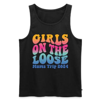 Girls On The Loose Mums Trip 2024 - Männer Premium Bio Tank Top - Schwarz - Vorne - Michal (187cm)