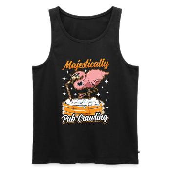 Crawled Pub Crawl Alcohol Drinking - Männer Premium Bio Tank Top - Schwarz - Vorne - AI Model Male 178 light (178cm)