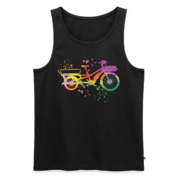 Heavy Duty Bike Cargo Bike Cargo Bike Cargo Bike - Men's Premium Organic Tank Top - black - Front - Michal (187cm)
