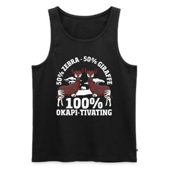 Funny zookeeper okapi lover - Men's Premium Organic Tank Top - black - Front - Michal (187cm)