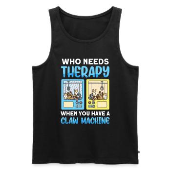 Claw Game Funny Claw Machine - Men's Premium Organic Tank Top - black - Front - AI Model Male 178 light (178cm)