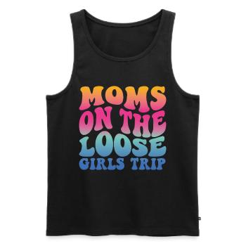 Moms On The Loose Girls Trip - Männer Premium Bio Tank Top - Schwarz - Vorne - Michal (187cm)