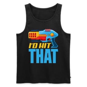 Indoor-laser-tag-party-outfit lasertag - Männer Premium Bio Tank Top - Schwarz - Vorne - Michal (187cm)