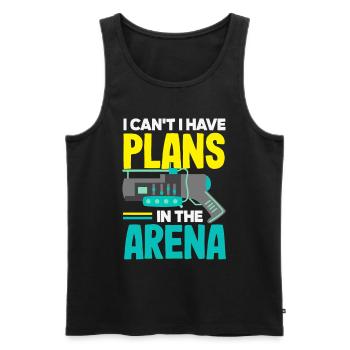 Indoor-laser-tag-party-outfit lasertag - Männer Premium Bio Tank Top - Schwarz - Vorne - Michal (187cm)